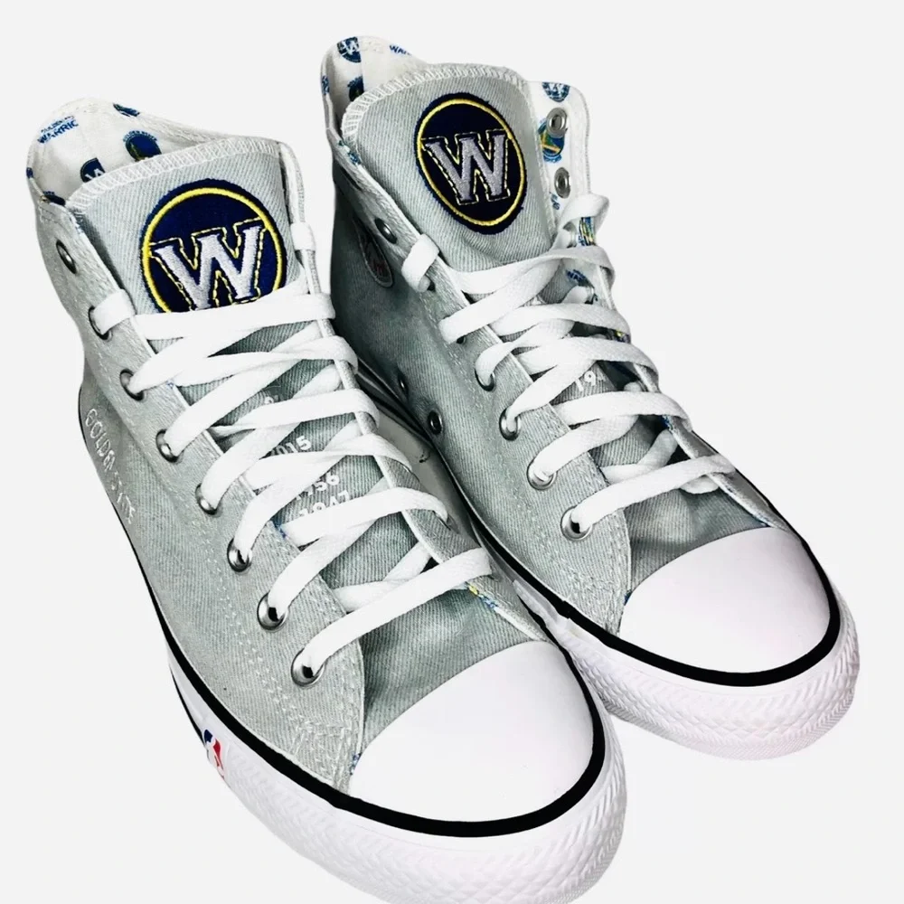 Converse Mens Warriors Golden State Chucks CTAS Hi Top NBA Custom Size 7.5